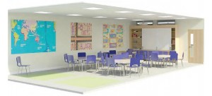 Artist’s impression of one of the second floor classrooms